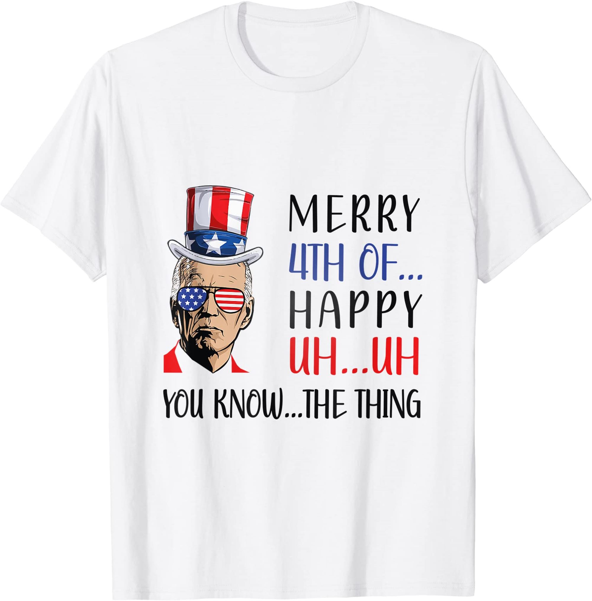 Funny Joe Biden Confused Merry 4th Of July Us Flag T-shirt Full Size Up To 5xl