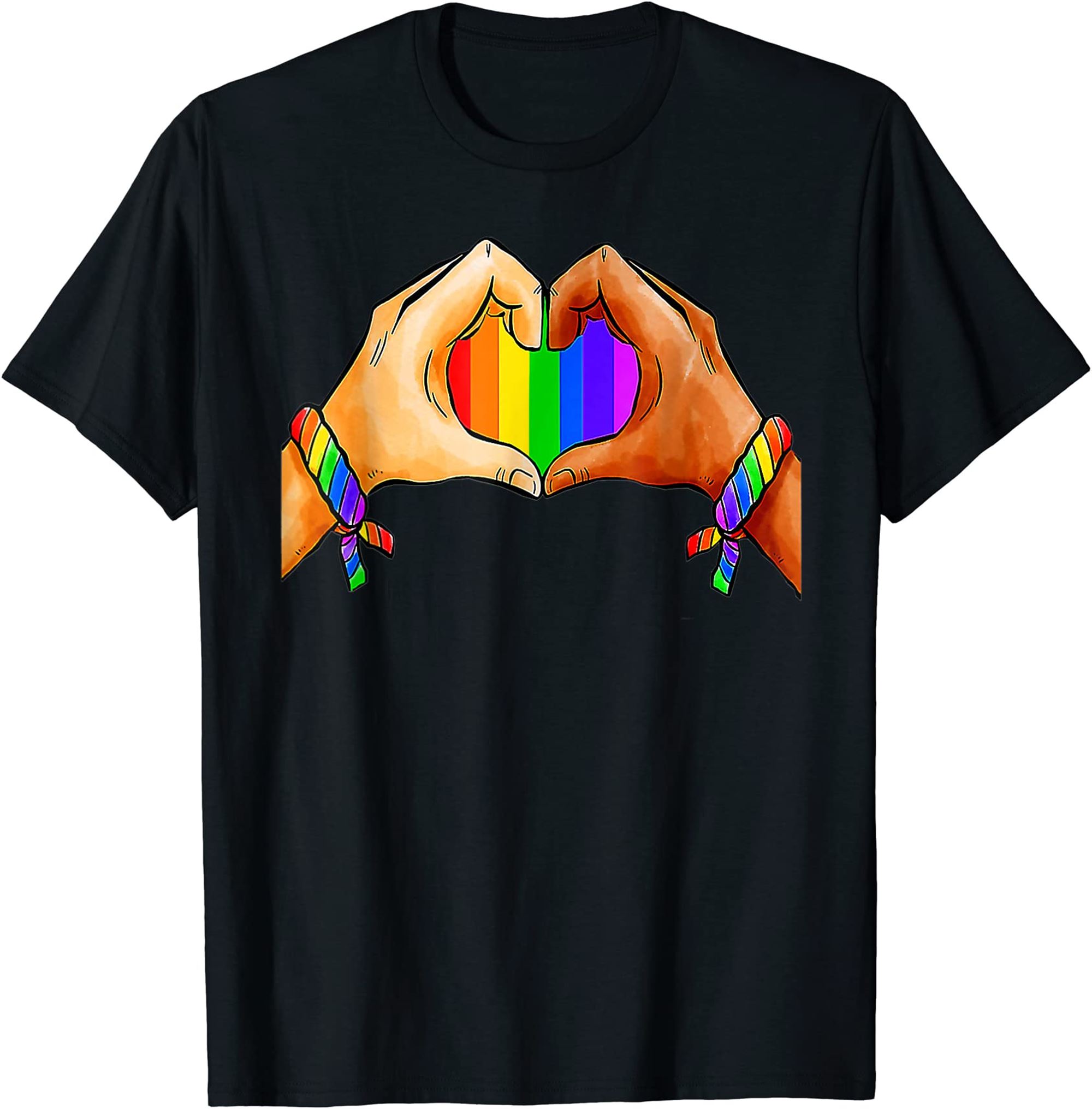 Gay Pride Clothing Lgbt Rainbow Flag Heart Lgbt Pride Month T-shirt Full Size Up To 5xl