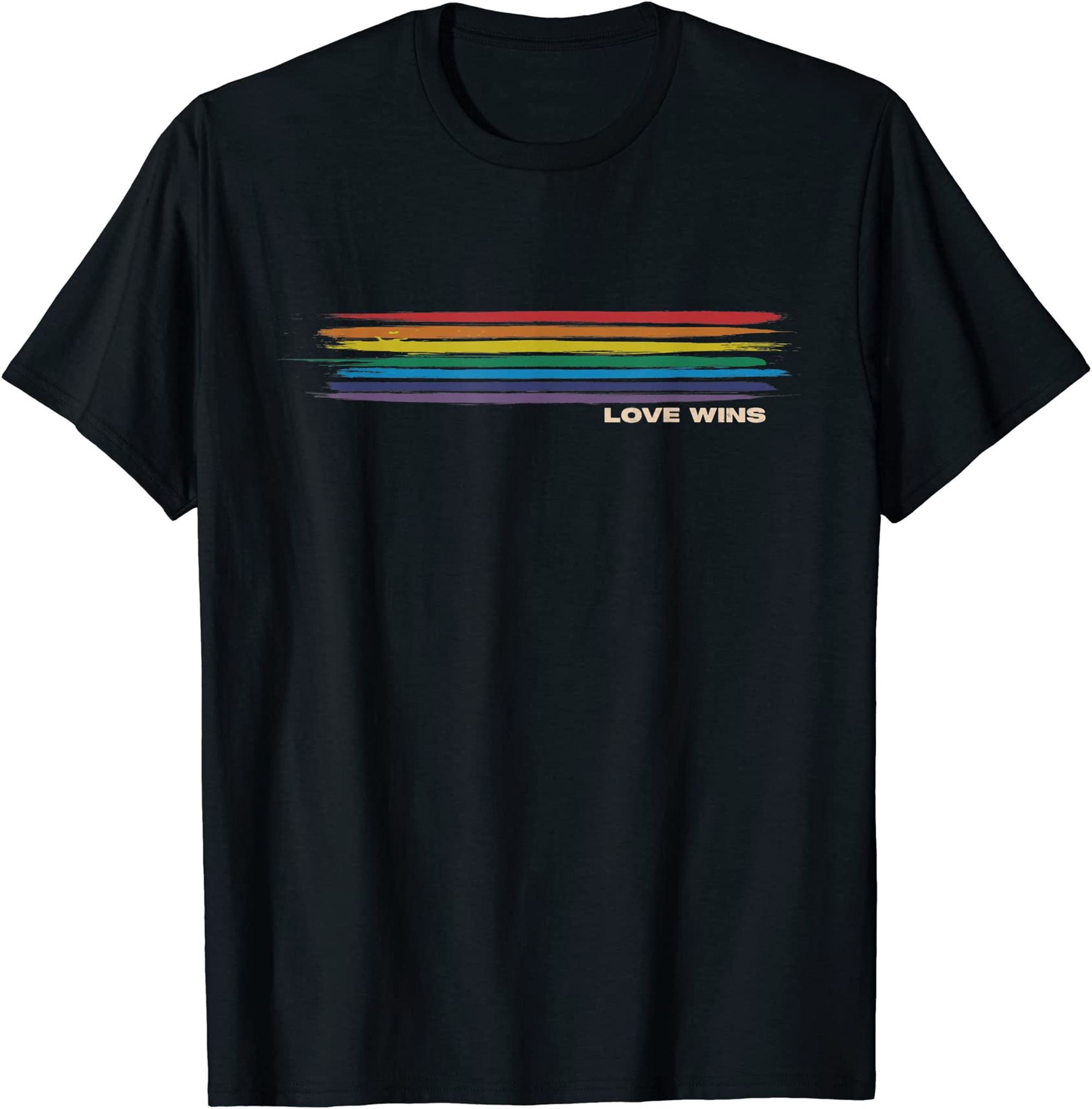 Love Wins Be Yourself Month Rainbow Lgbtq Equality Gay Pride T-shirt Plus Size Up To 5xl
