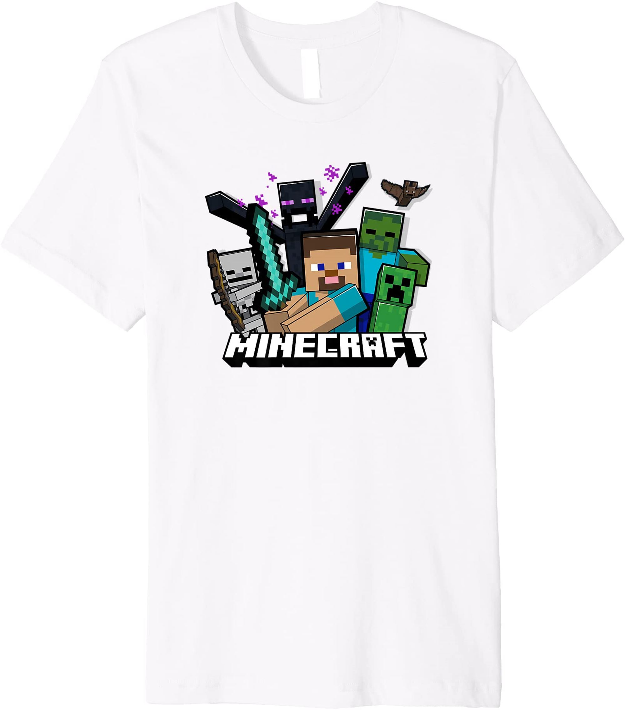 Minecraft Mob Attack Group Logo Premium T-shirt Size Up To 5xl