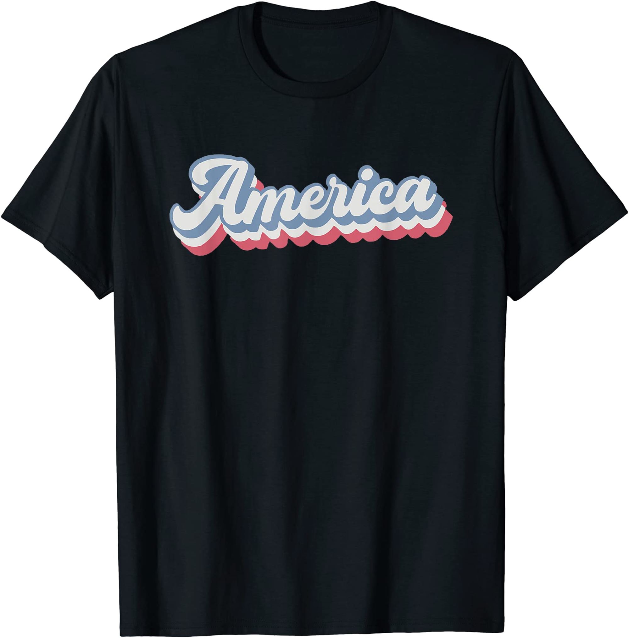 Retro America Shirt Patriotic Memorial Day Fourth Of July T-shirt Plus Size Up To 5xl