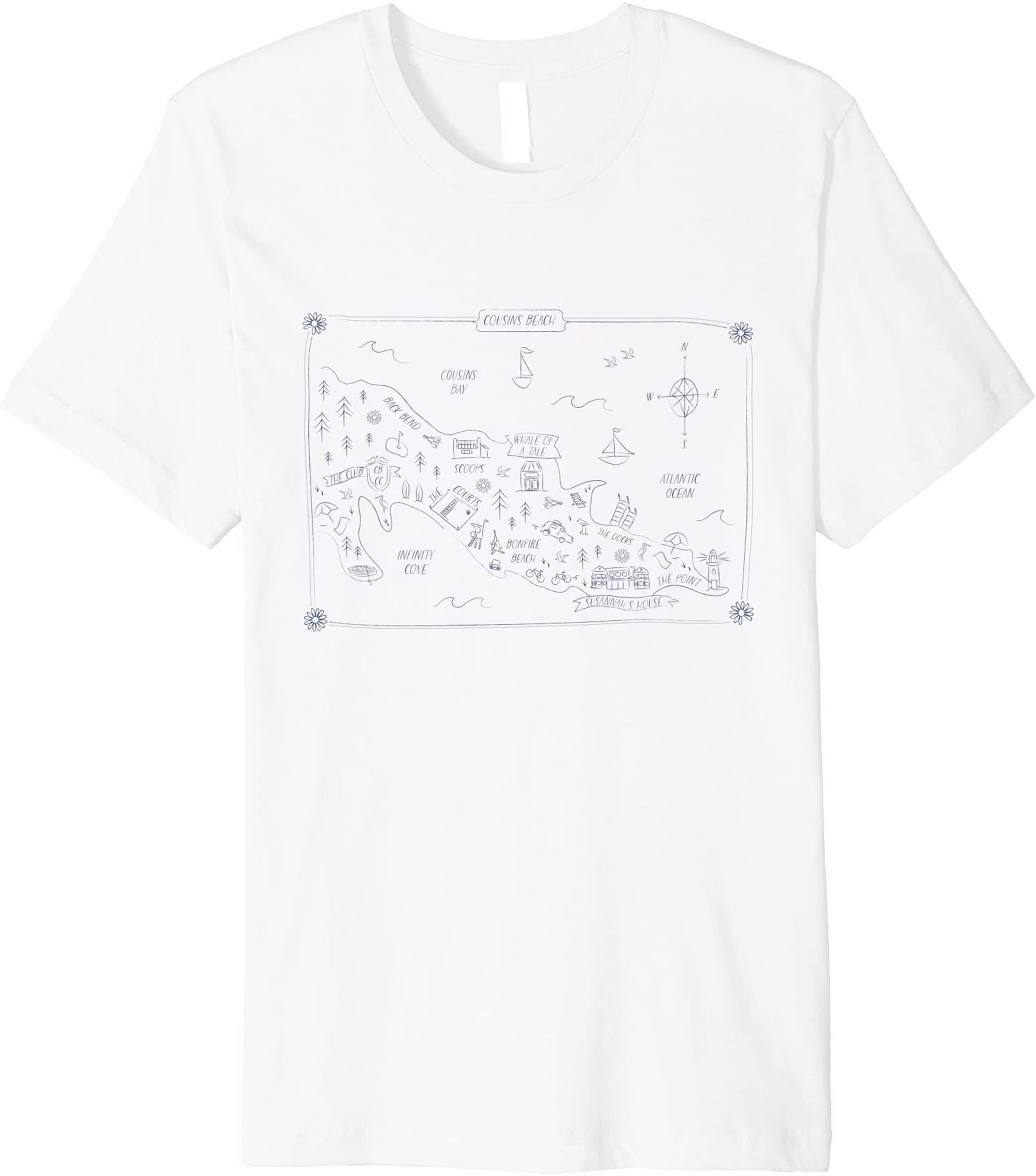 The Summer I Turned Pretty Map Premium T-shirt Size Up To 5xl