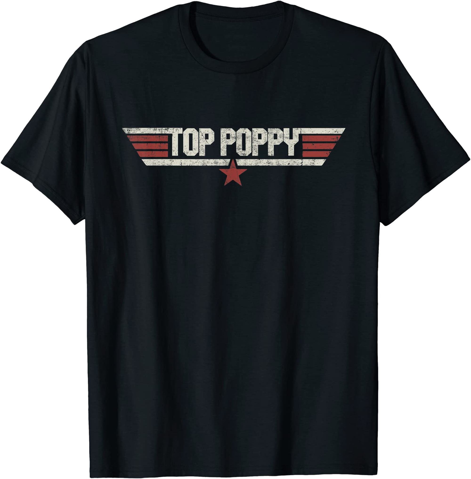 Top Poppy Funny Vintage 80s Gift Father Grandpa Fathers Day T-shirt Plus Size Up To 5xl