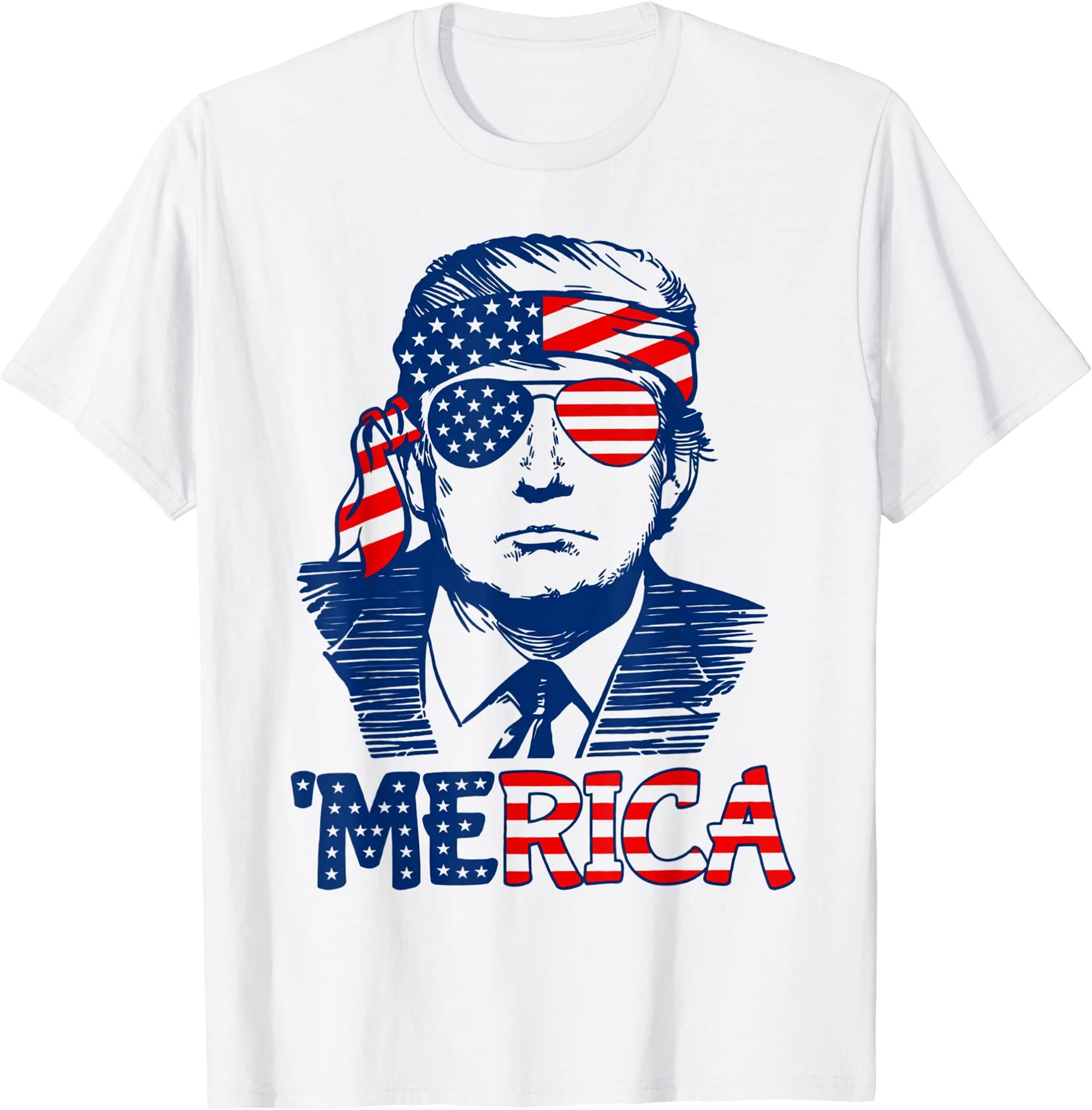 Trump Merica Tshirttrump Funny 4th Of July Shirt Tshirt Plus Size Up To 5xl