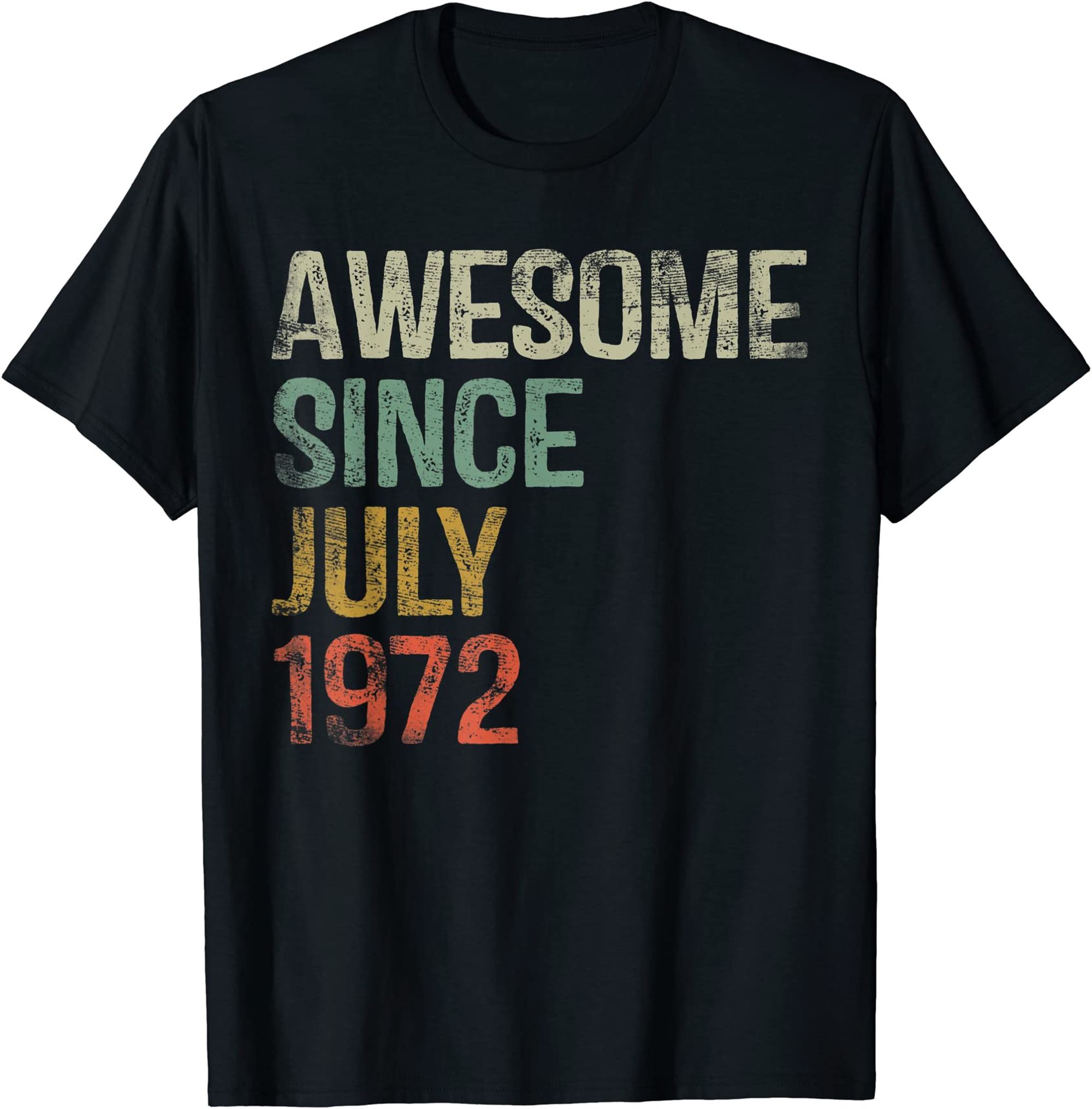 50th Birthday Gifts Awesome Since March 1972 50 Year Old T-shirt Size Up To 5xl