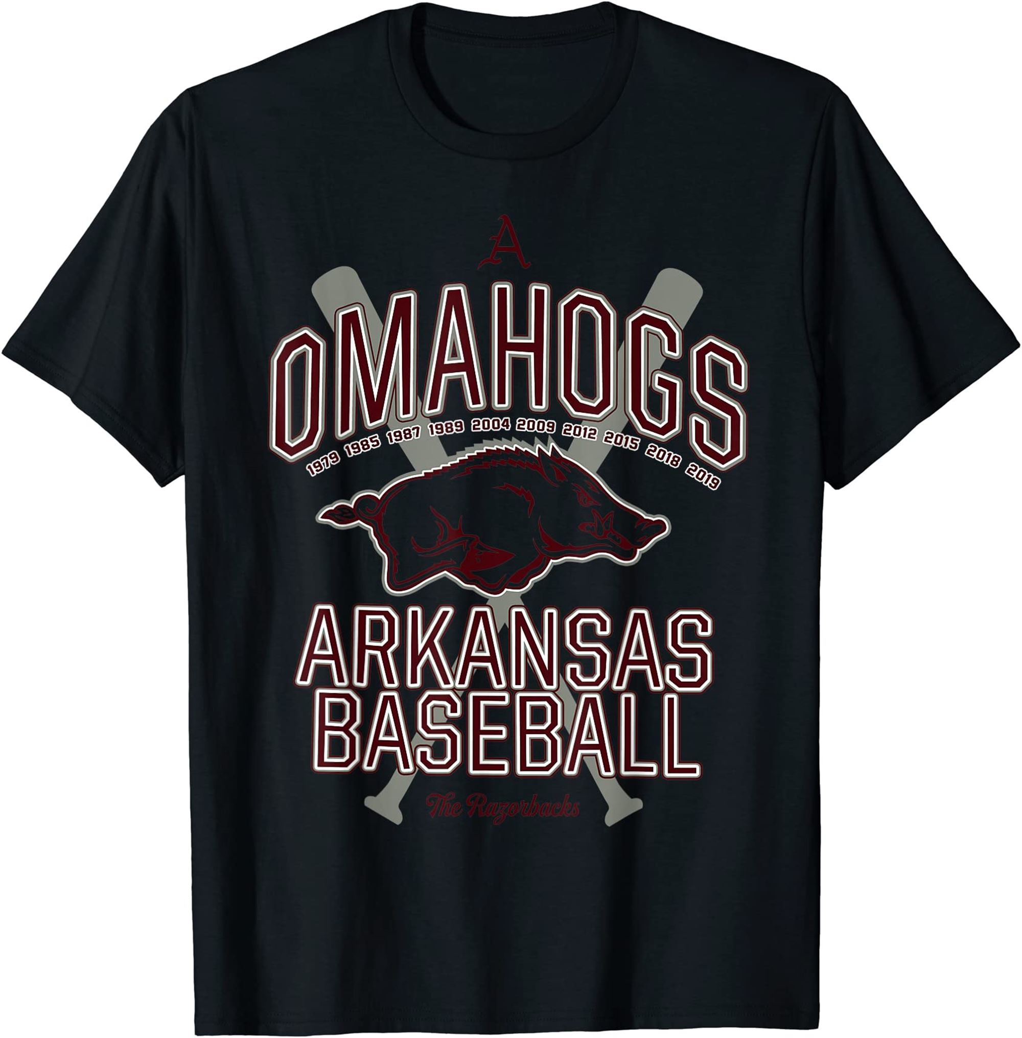 Baseball Pig Tshirt Arkansas Fan Omahogs Tshirt Full Size Up To 5xl
