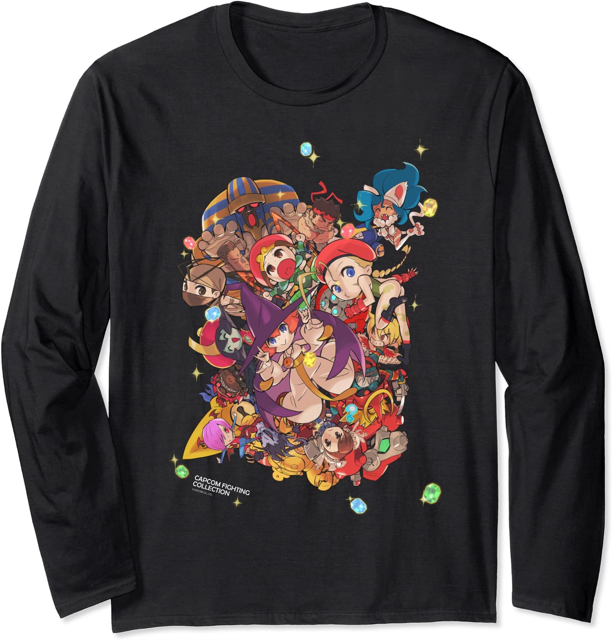 Capcom Fighting Collection Long Sleeve T-shirt Full Size Up To 5xl