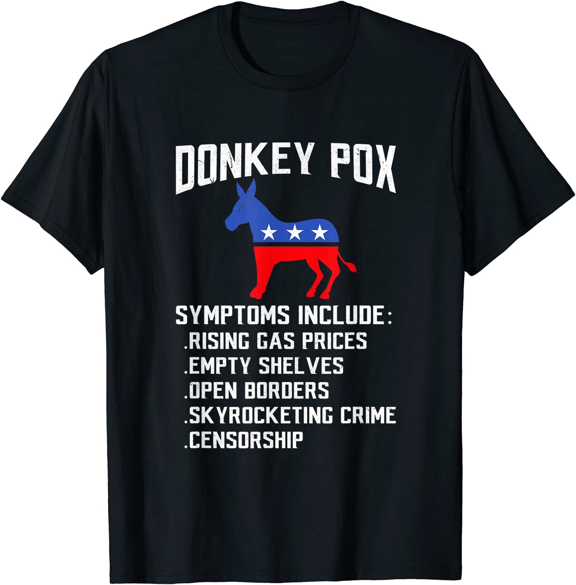 Donkey Pox Conservative Republican Anti Biden Donkeypox T-shirt Plus Size Up To 5xl