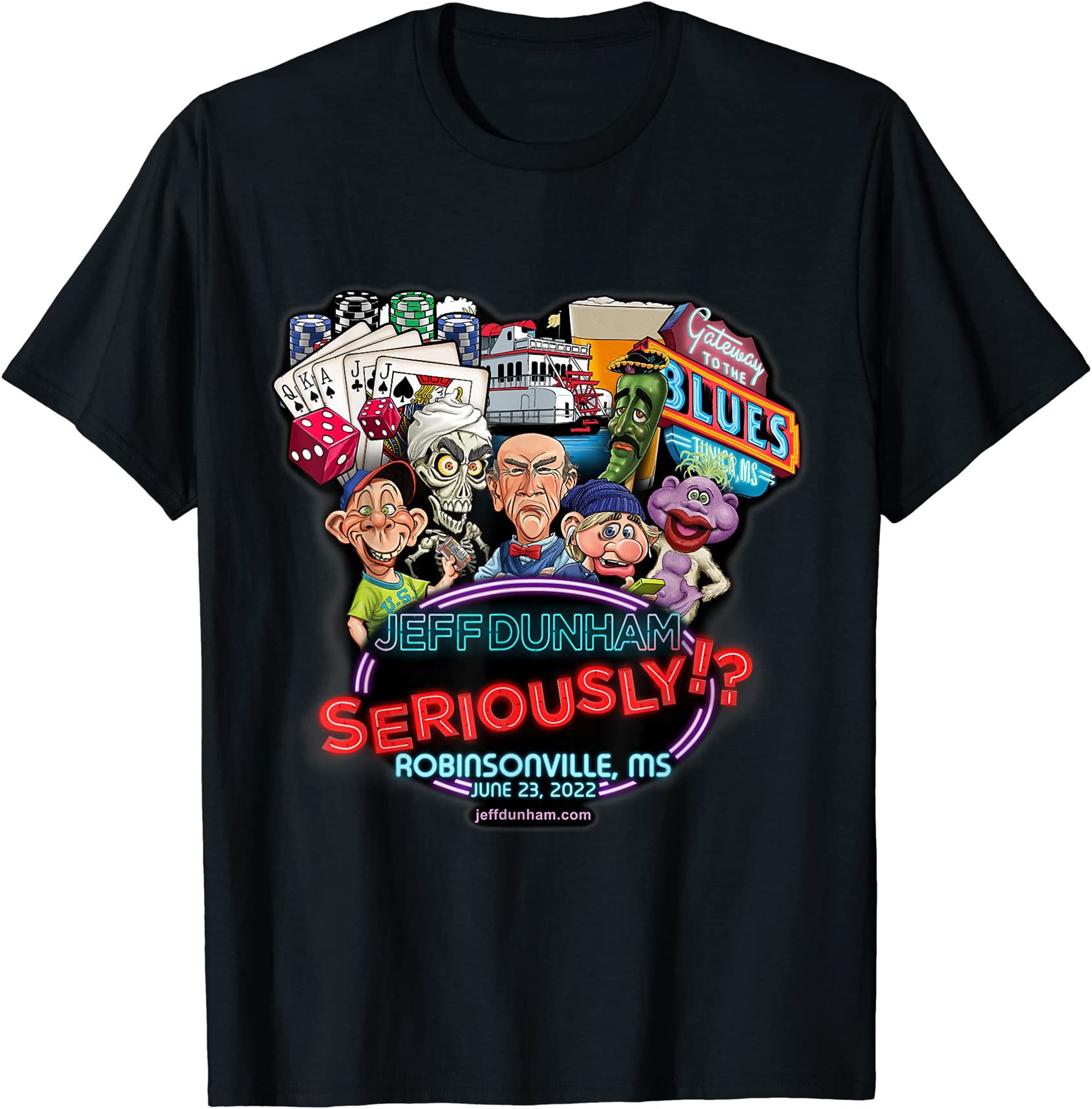 Jeff Dunham Robinsonville Ms 2022 T-shirt Full Size Up To 5xl