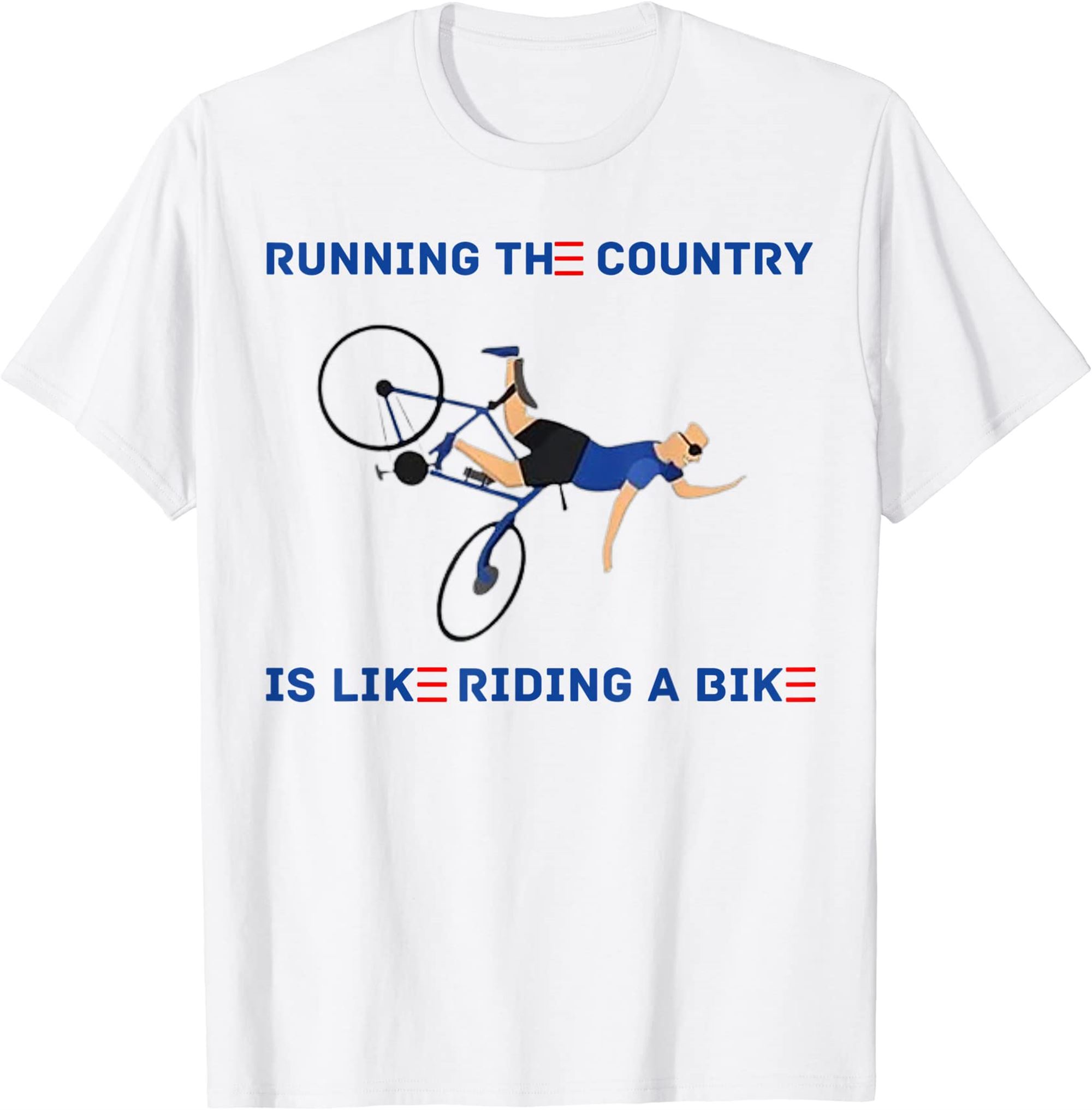 Joe Biden Falling On His Bike Co Clothes T-shirt Full Size Up To 5xl
