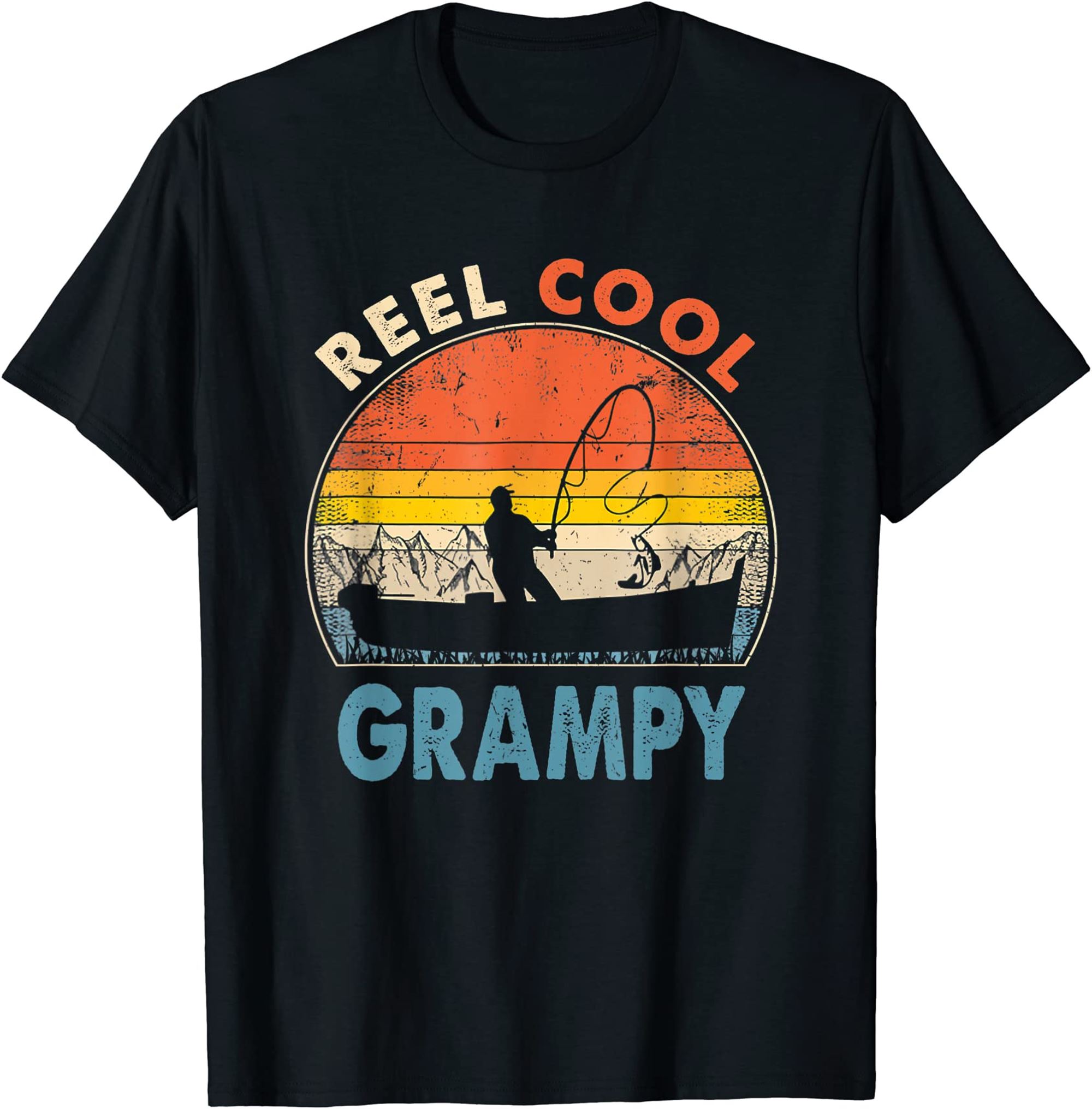 Reel Cool Grampy Shirt Fathers Day Gift For Fishing Dad T-shirt Full Size Up To 5xl