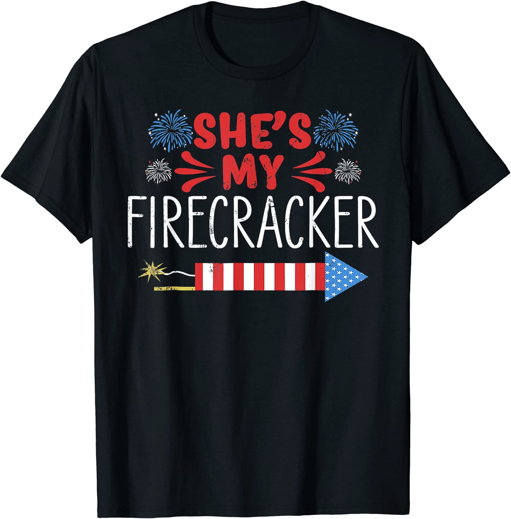 Shes My Firecracker 4th Of July Matching Couples His And Her T-shirt Size Up To 5xl