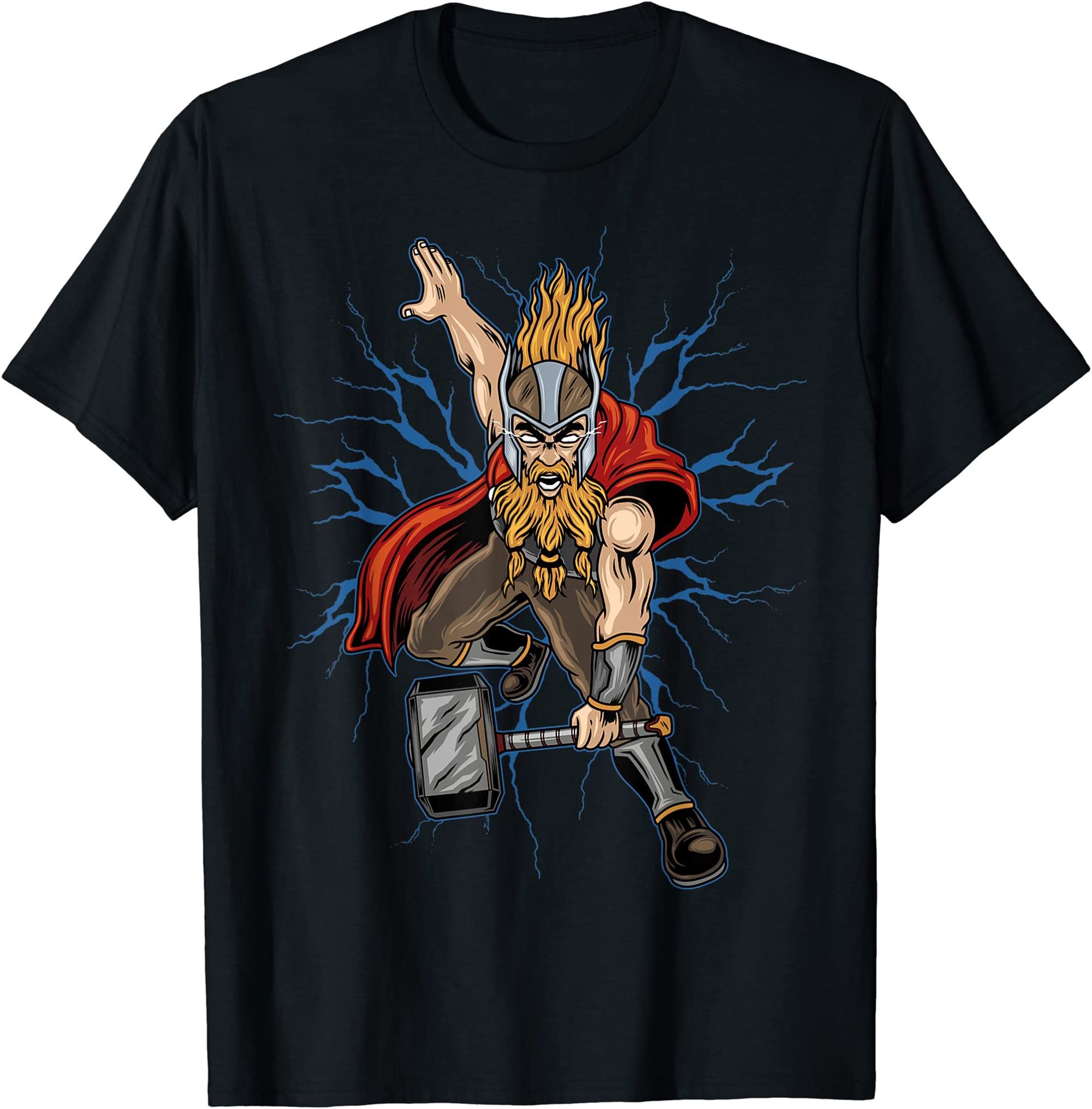Thor God Of Thunder Mjolnir Hammer Viking T-shirt Plus Size Up To 5xl