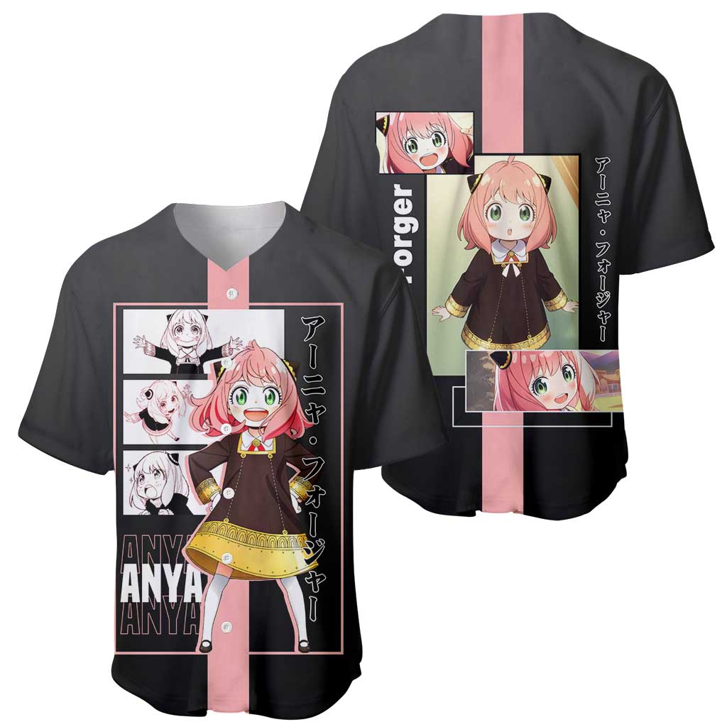 Anya Forger Cute Expression Playful Baseball Jersey Anya Forger Cute Expression Playful Baseball Jersey