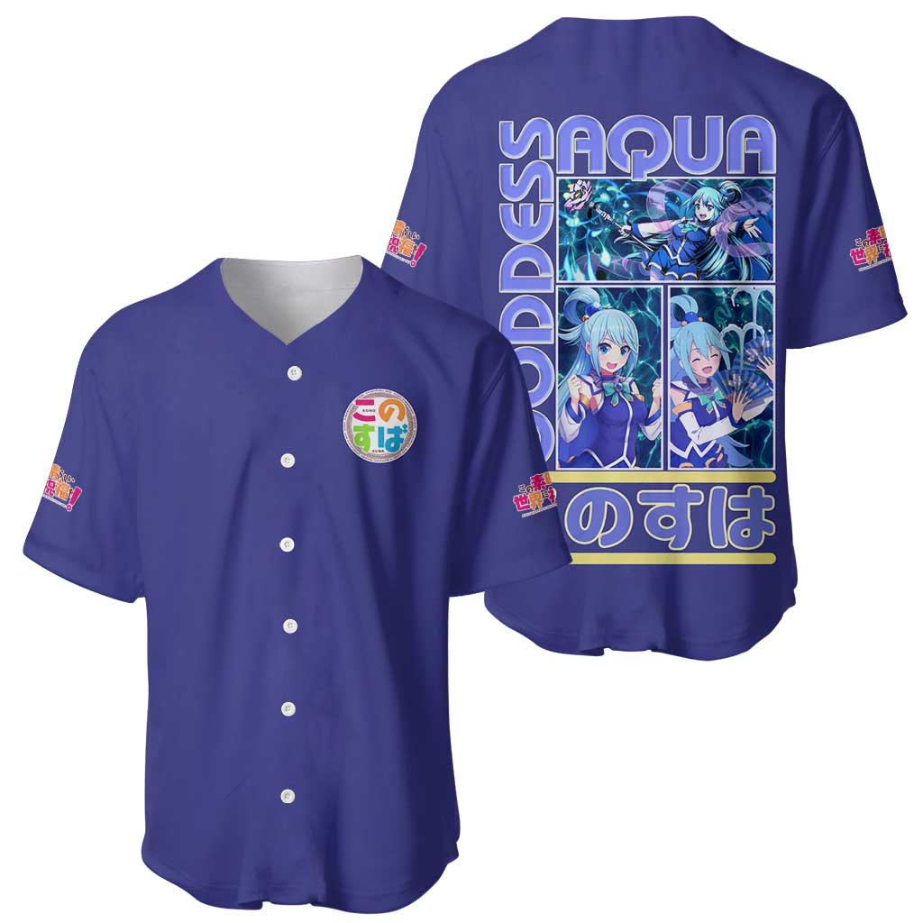 Aqua Konosuba Baseball Jersey Aqua Konosuba Baseball Jersey
