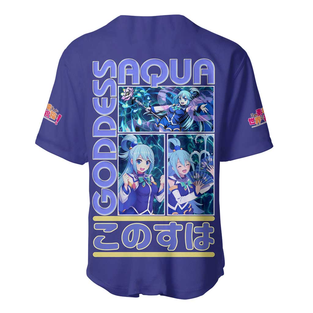 Aqua Konosuba Baseball Jersey Aqua Konosuba Baseball Jersey