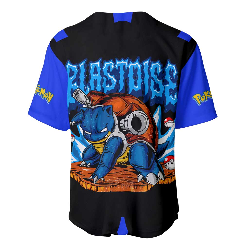 Blastoise Water Cannons Retro Baseball Jersey Blastoise Water Cannons Retro Baseball Jersey