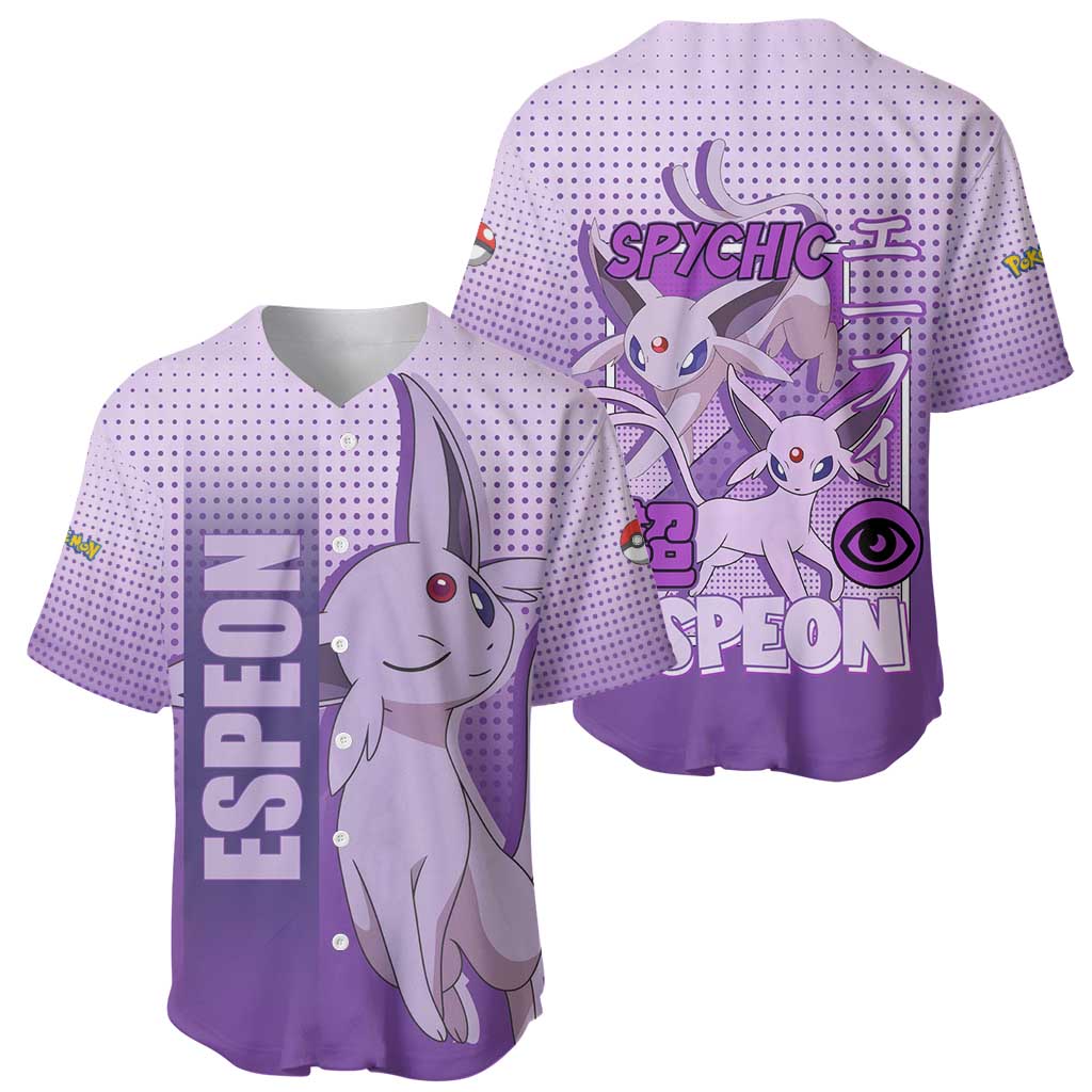 Espeon Psychic Ability Elegant Baseball Jersey Espeon Psychic Ability Elegant Baseball Jersey