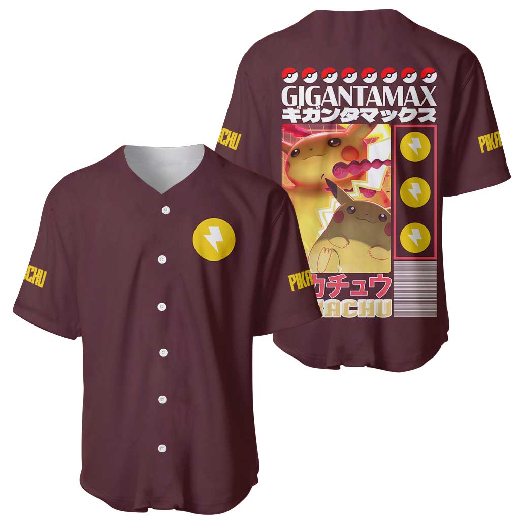 Gigantamax Pikachu Japan Baseball Jersey Gigantamax Pikachu Japan Baseball Jersey