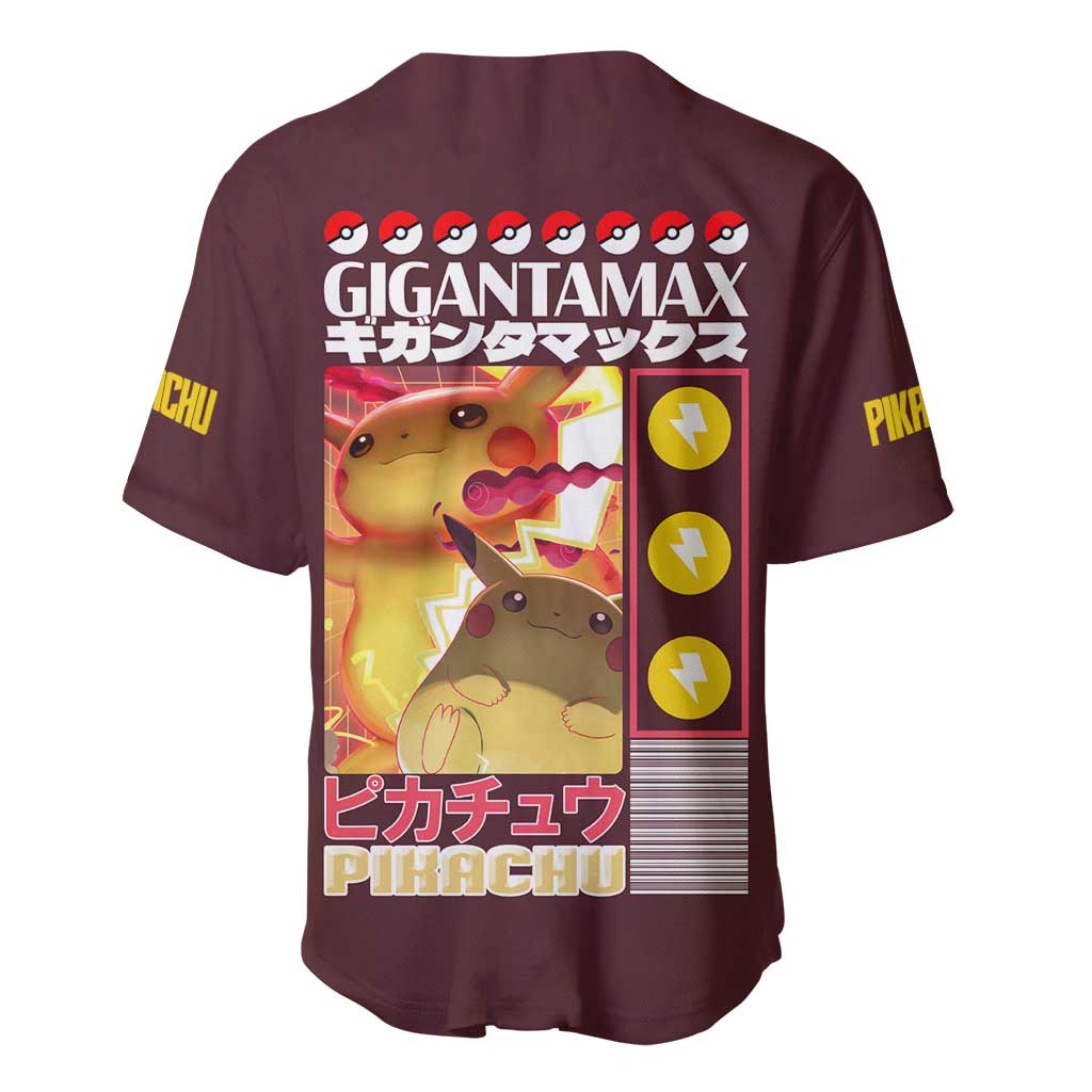 Gigantamax Pikachu Japan Baseball Jersey Gigantamax Pikachu Japan Baseball Jersey