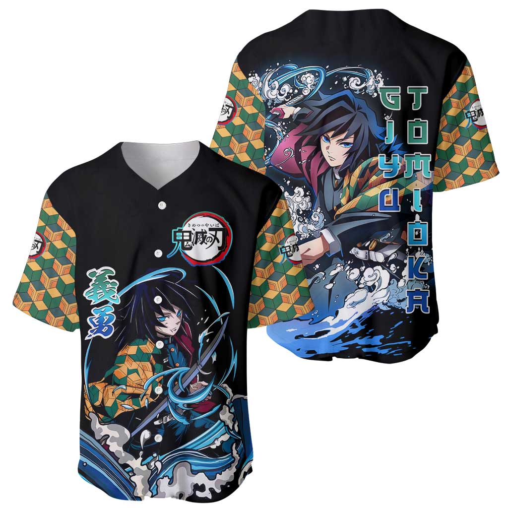 Giyu Tomioka Green Orange Cube Baseball Jersey Giyu Tomioka Green Orange Cube Baseball Jersey