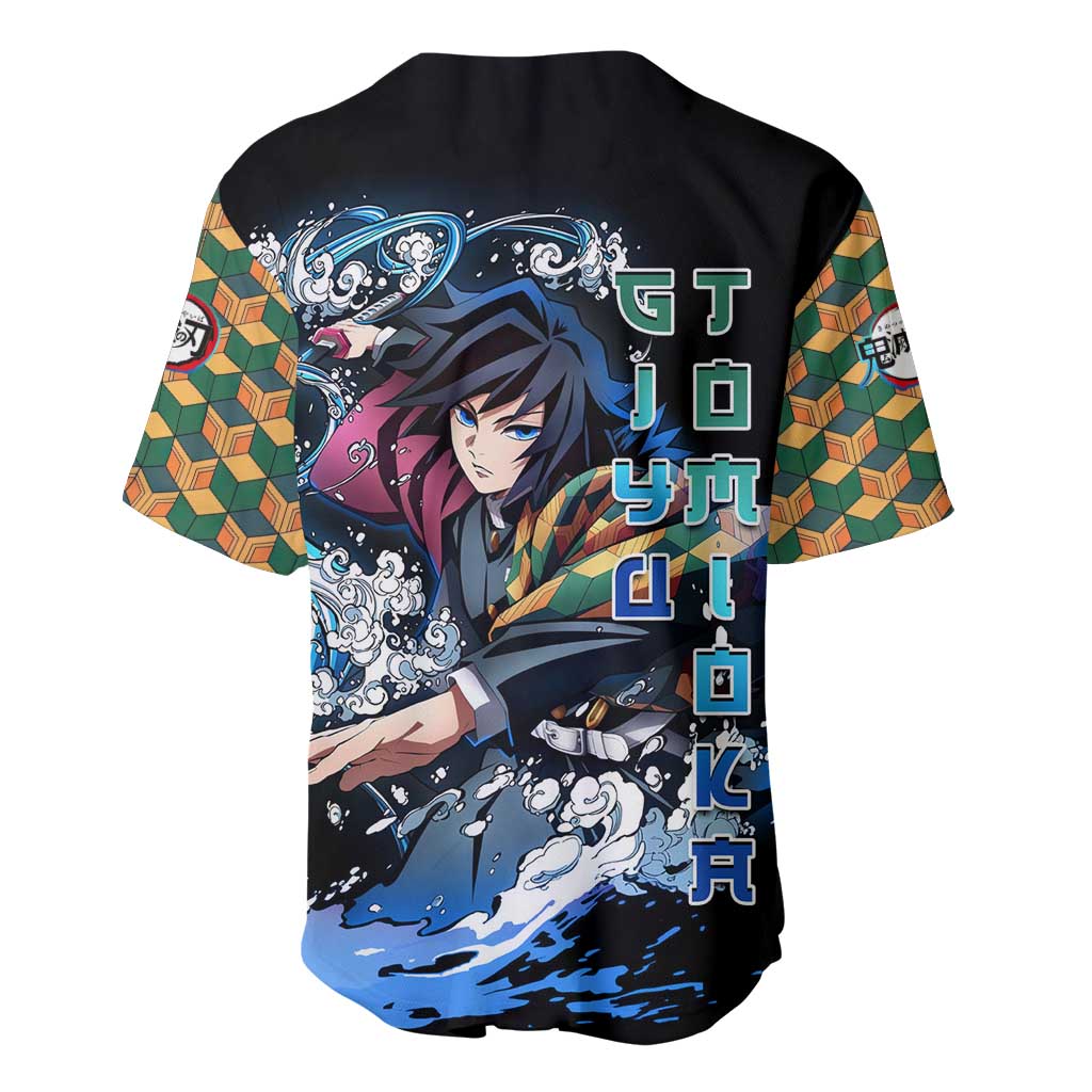 Giyu Tomioka Green Orange Cube Baseball Jersey Giyu Tomioka Green Orange Cube Baseball Jersey