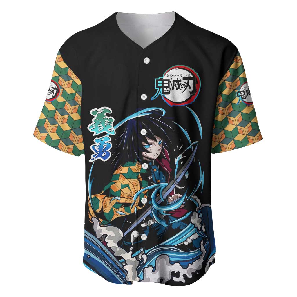 Giyu Tomioka Green Orange Cube Baseball Jersey Giyu Tomioka Green Orange Cube Baseball Jersey