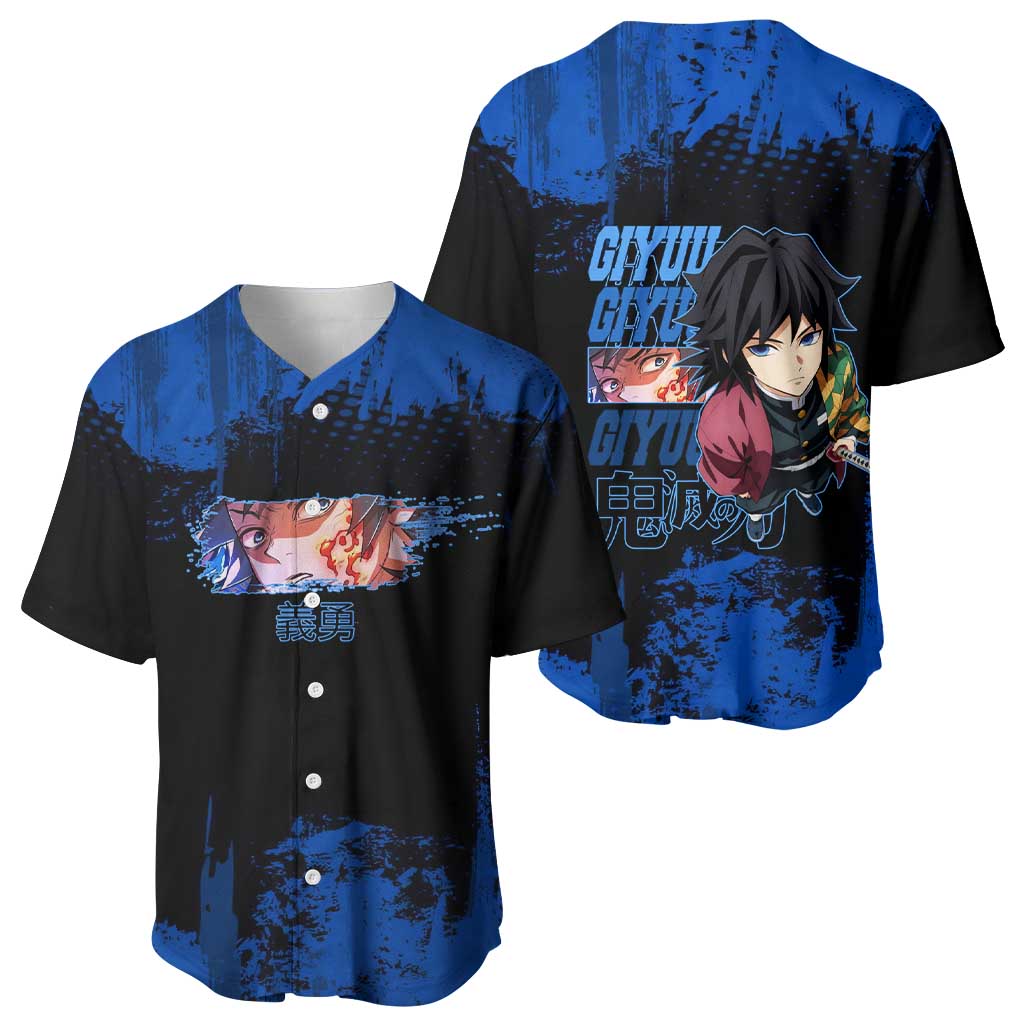Giyu Tomioka Intense Eyes Sword Baseball Jersey Giyu Tomioka Intense Eyes Sword Baseball Jersey