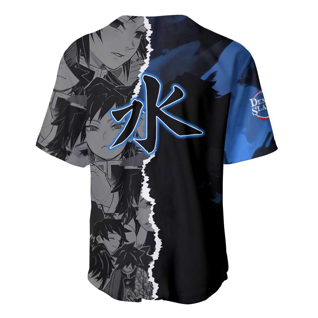 Giyu Tomioka Water Hashira Sword Baseball Jersey Giyu Tomioka Water Hashira Sword Baseball Jersey