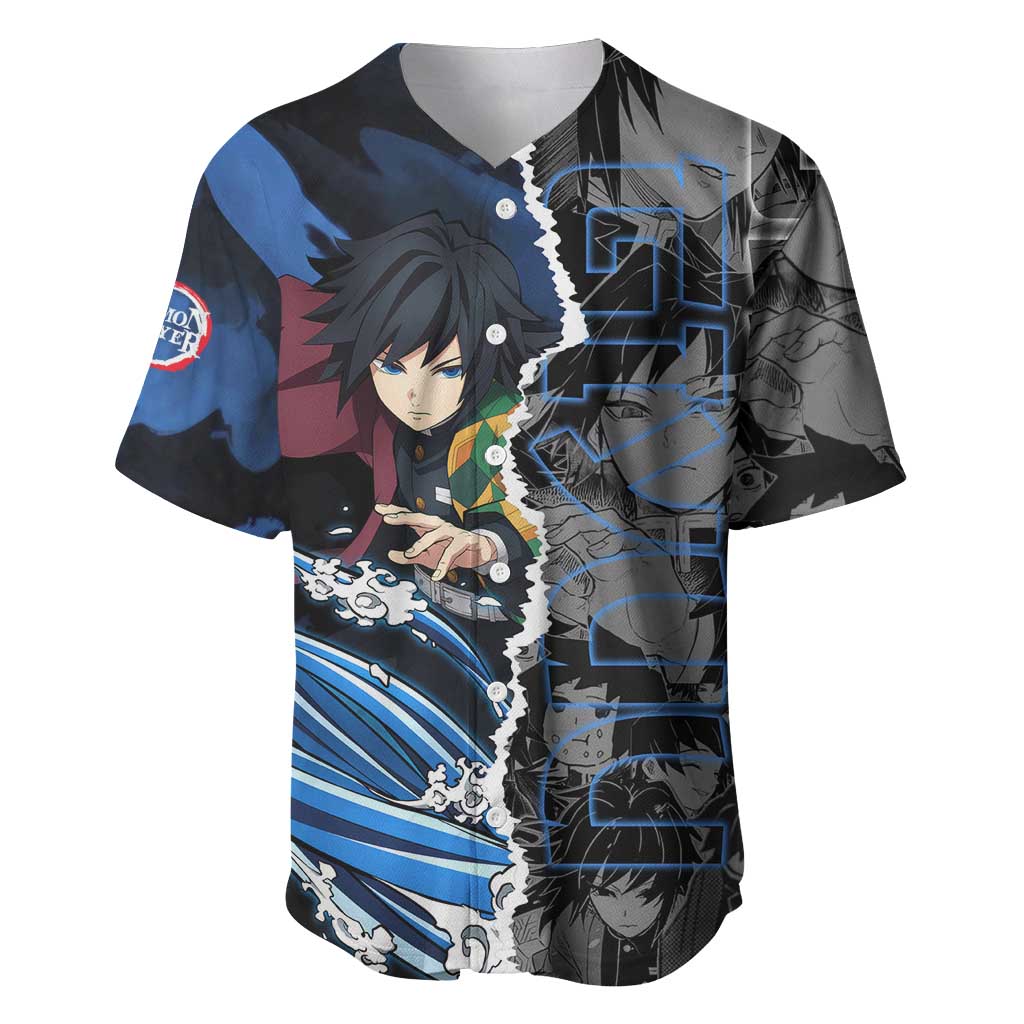 Giyu Tomioka Water Hashira Sword Baseball Jersey Giyu Tomioka Water Hashira Sword Baseball Jersey