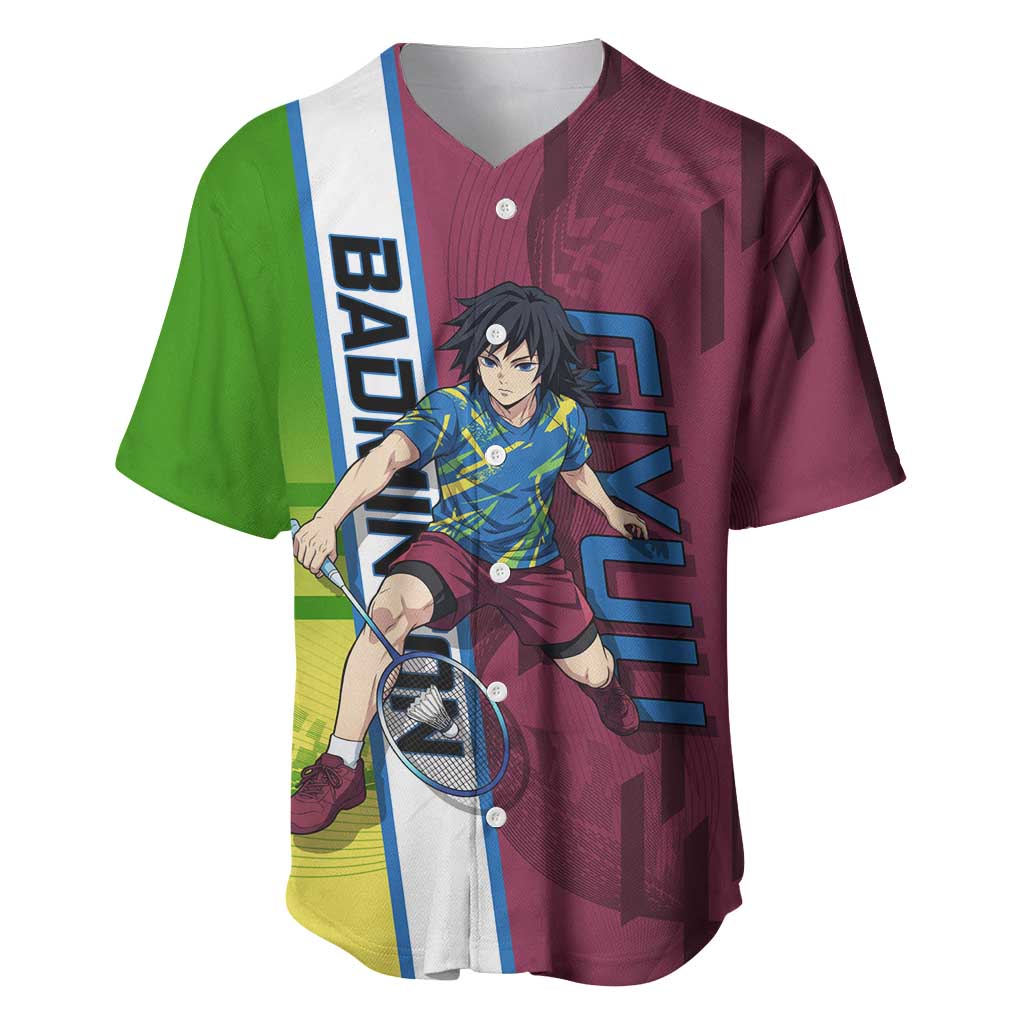 Giyuu Tomioka Racket Tricolor Baseball Jersey Giyuu Tomioka Racket Tricolor Baseball Jersey