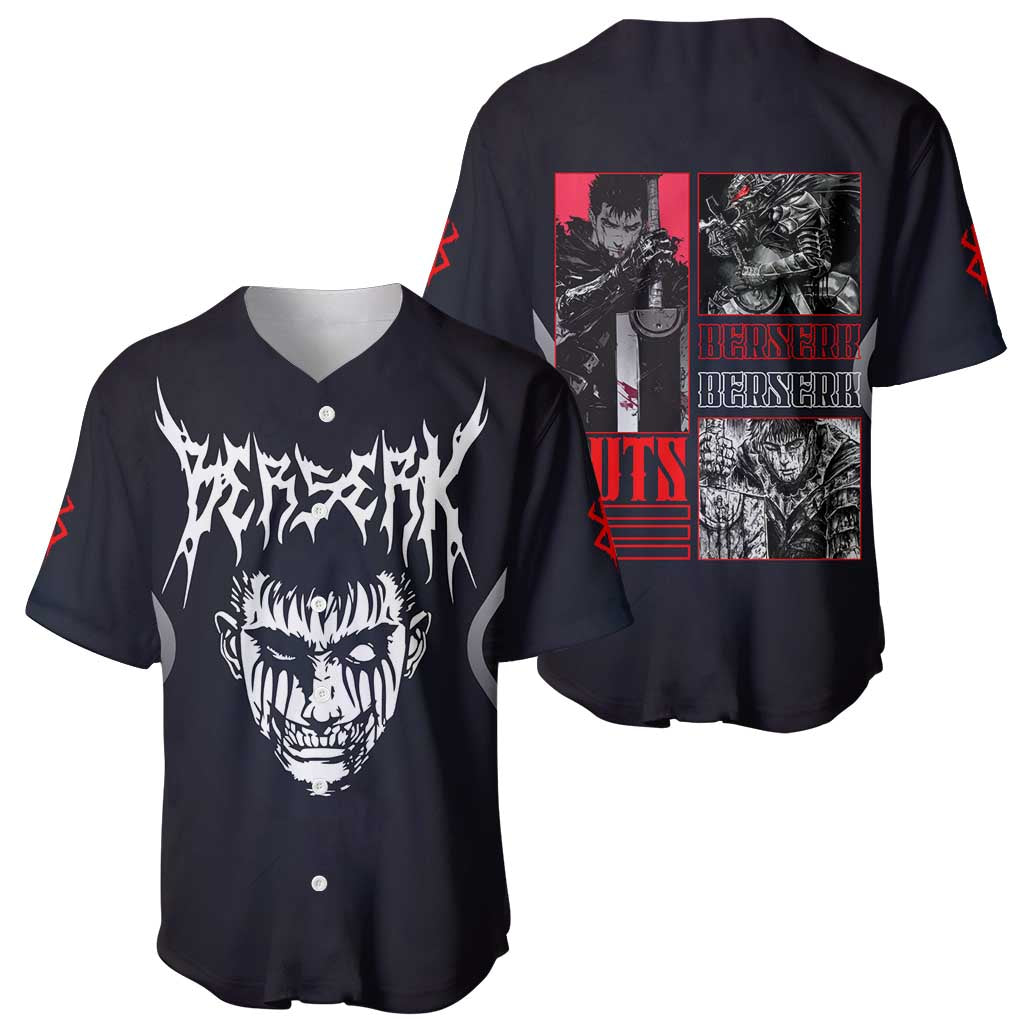 Guts Berserk Black Red Dark Baseball Jersey Guts Berserk Black Red Dark Baseball Jersey