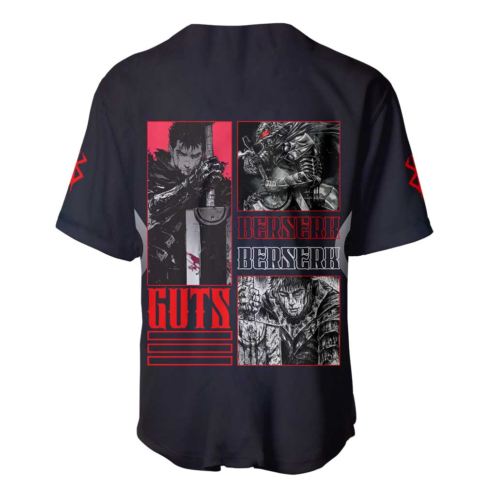 Guts Berserk Black Red Dark Baseball Jersey Guts Berserk Black Red Dark Baseball Jersey