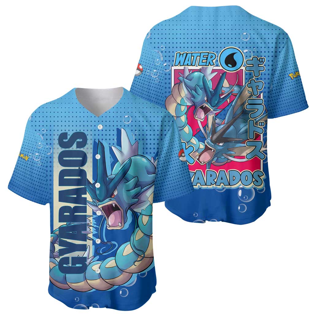 Gyarados Water Power Fierce Baseball Jersey Gyarados Water Power Fierce Baseball Jersey