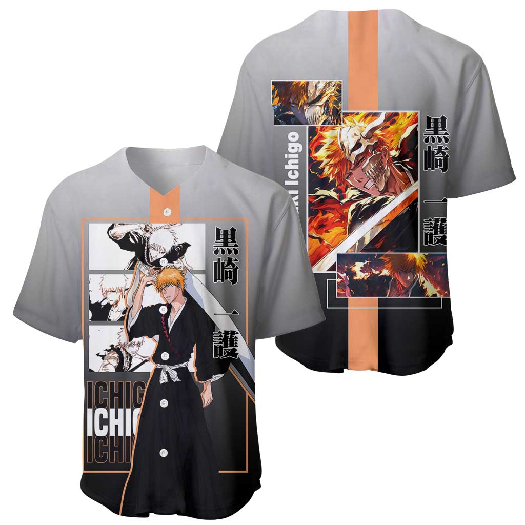 Ichigo Kurosaki Bankai Sword Intense Baseball Jersey Ichigo Kurosaki Bankai Sword Intense Baseball Jersey
