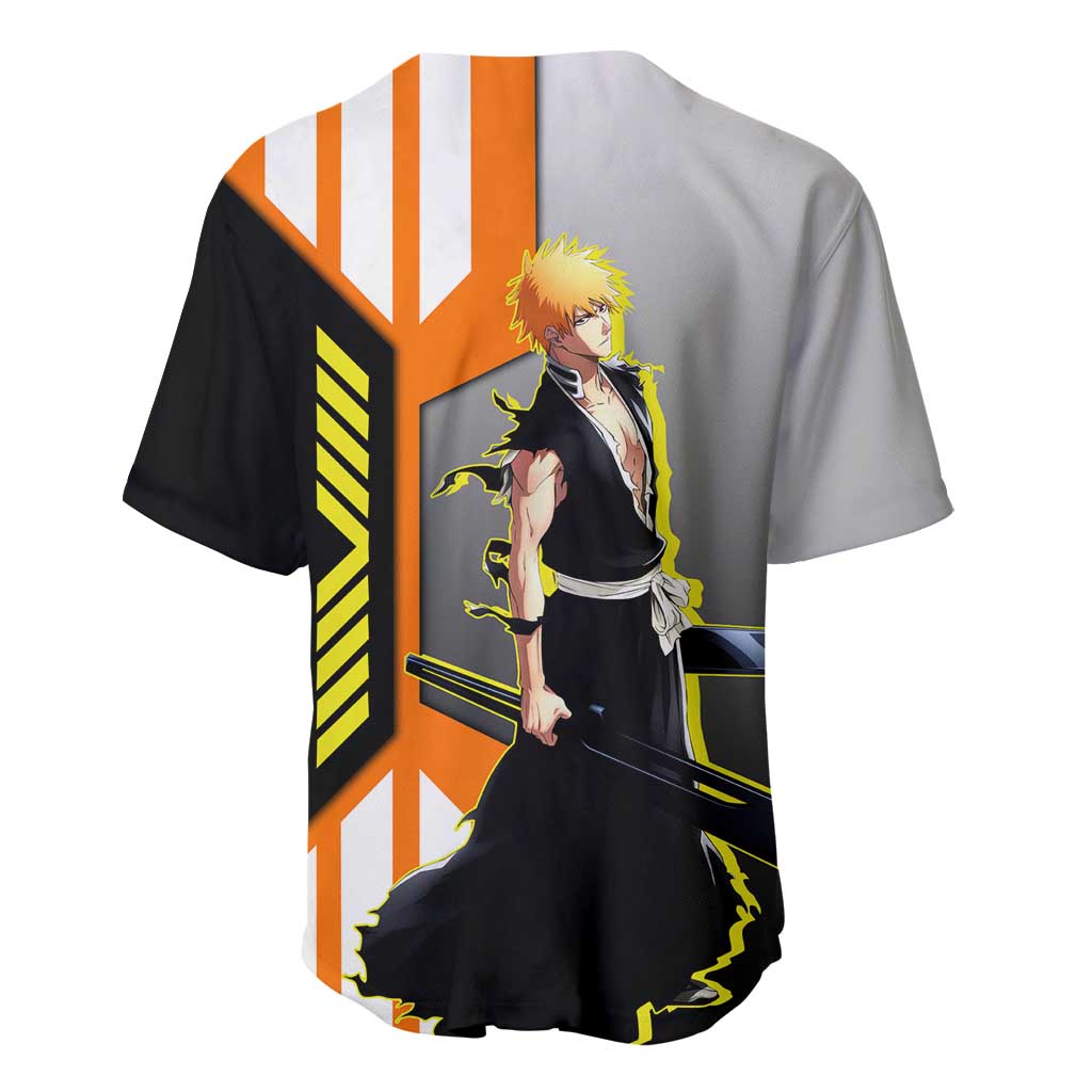 Ichigo Kurosaki Sword Battle Ready Baseball Jersey Ichigo Kurosaki Sword Battle Ready Baseball Jersey