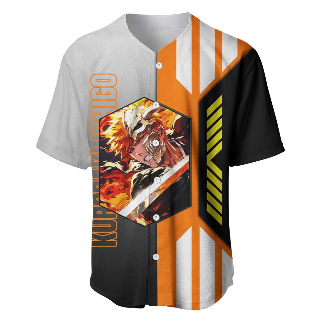 Ichigo Kurosaki Sword Battle Ready Baseball Jersey Ichigo Kurosaki Sword Battle Ready Baseball Jersey