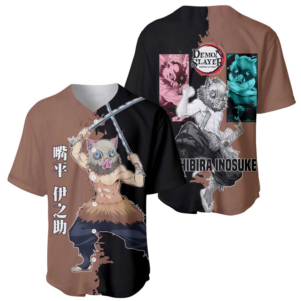 Inosuke Hashibira Boar Mask Dual Baseball Jersey Inosuke Hashibira Boar Mask Dual Baseball Jersey