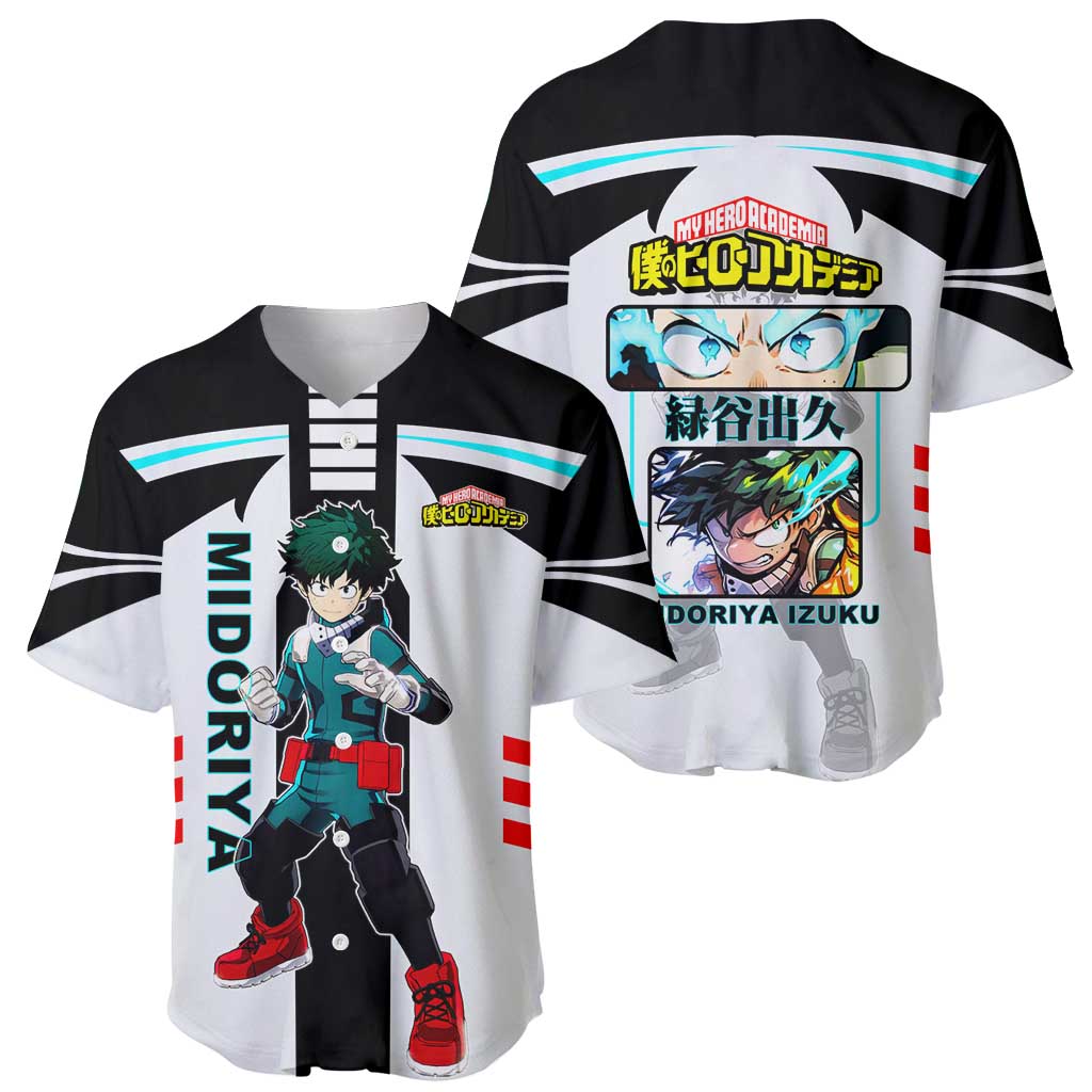 Izuku Midoriya One All Quirk Baseball Jersey Izuku Midoriya One All Quirk Baseball Jersey