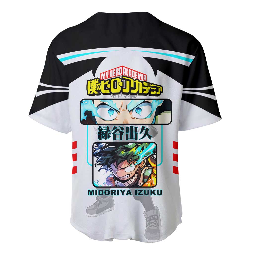 Izuku Midoriya One All Quirk Baseball Jersey Izuku Midoriya One All Quirk Baseball Jersey