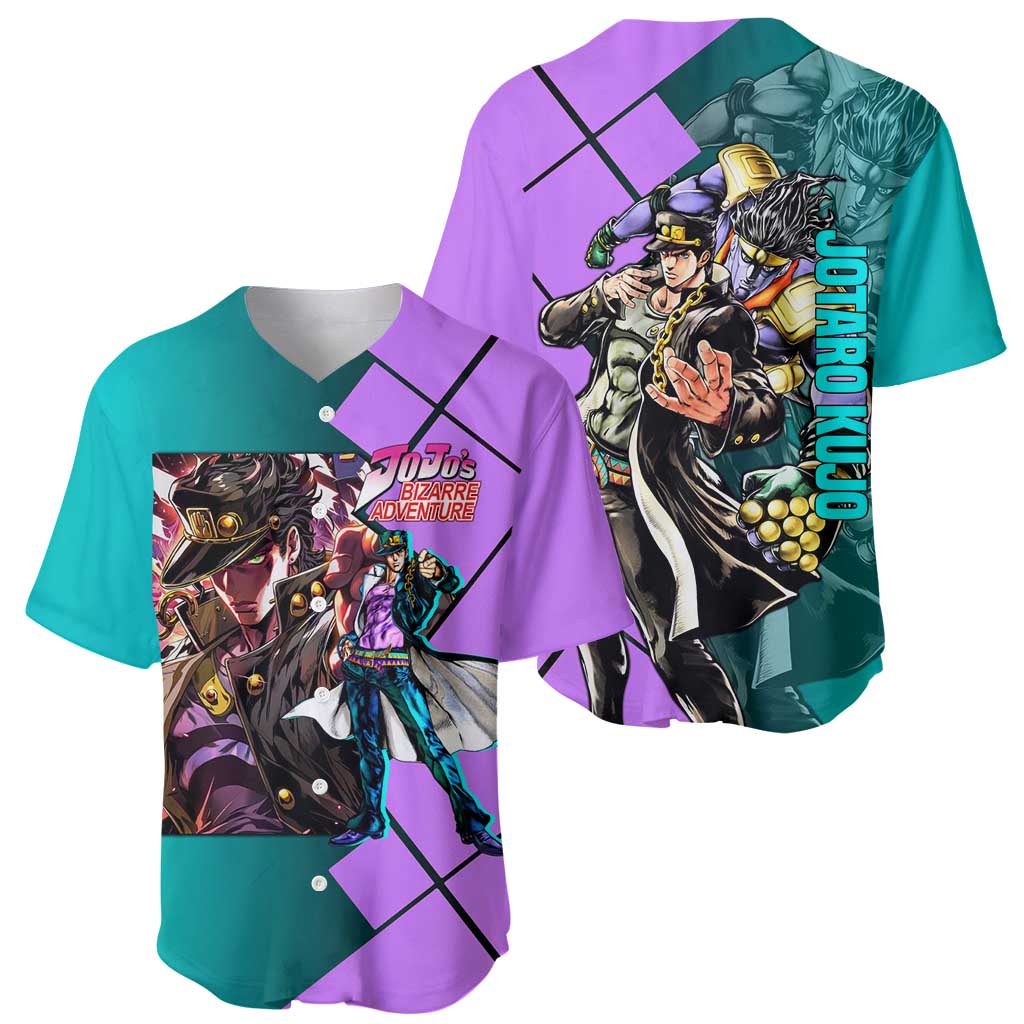 Jotaro Kujo Star Platinum Bold Baseball Jersey Jotaro Kujo Star Platinum Bold Baseball Jersey