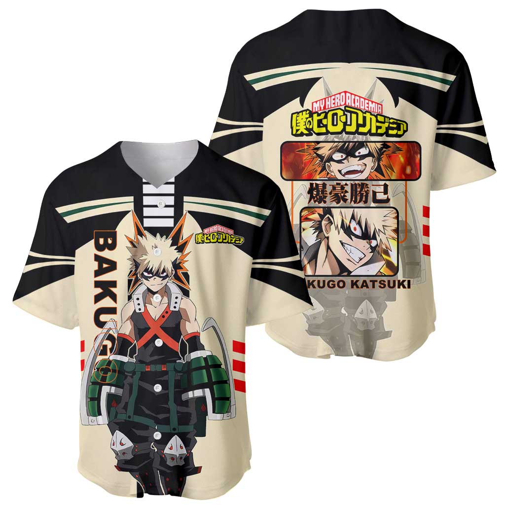 Katsuki Bakugo Explosion Quirk Dynamic Baseball Jersey Katsuki Bakugo Explosion Quirk Dynamic Baseball Jersey