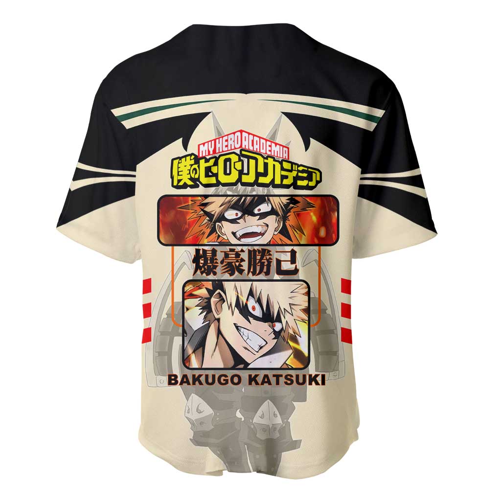 Katsuki Bakugo Explosion Quirk Dynamic Baseball Jersey Katsuki Bakugo Explosion Quirk Dynamic Baseball Jersey