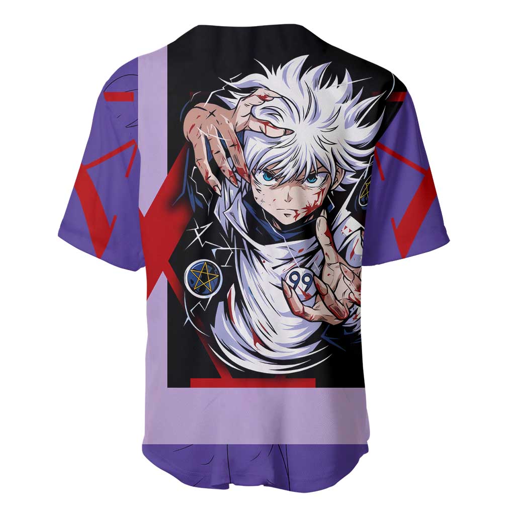 Killua Zoldyck Electric Assassin Eyes Baseball Jersey Killua Zoldyck Electric Assassin Eyes Baseball Jersey