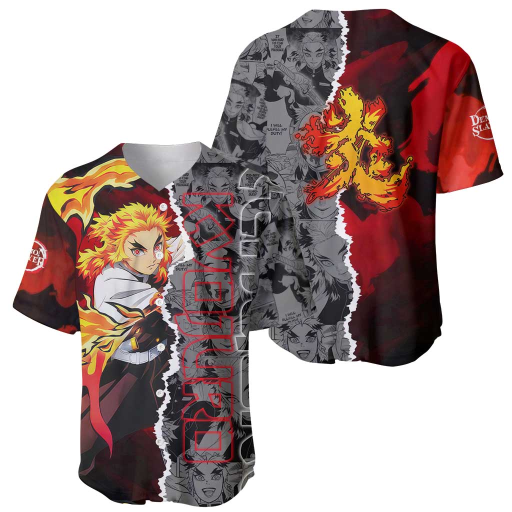 Kyojuro Rengoku Flame Hashira Sword Baseball Jersey Kyojuro Rengoku Flame Hashira Sword Baseball Jersey