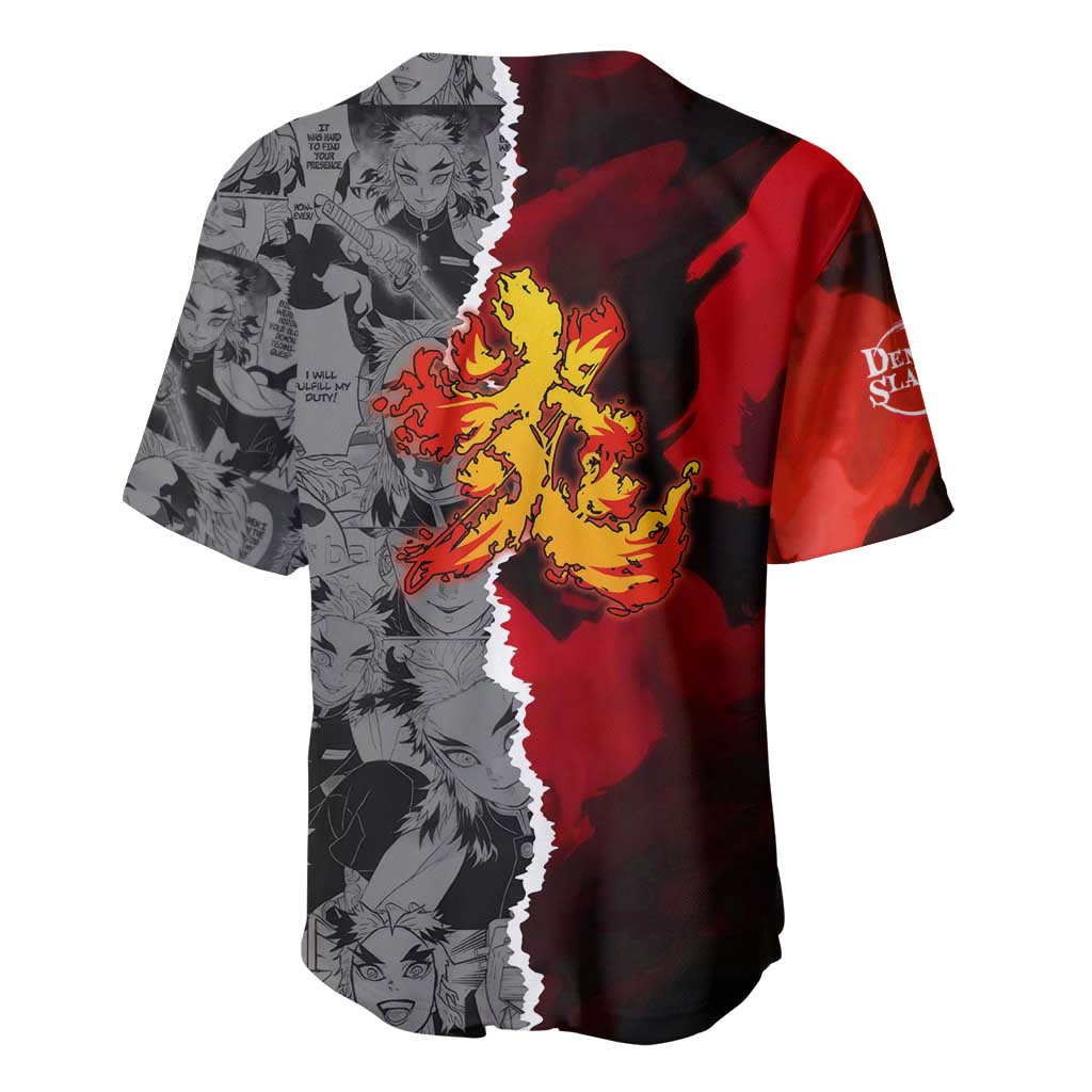 Kyojuro Rengoku Flame Hashira Sword Baseball Jersey Kyojuro Rengoku Flame Hashira Sword Baseball Jersey