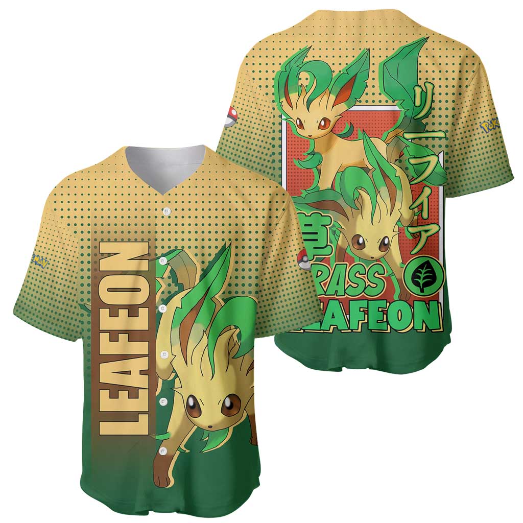 Leafeon Grass Power Nature Baseball Jersey Leafeon Grass Power Nature Baseball Jersey