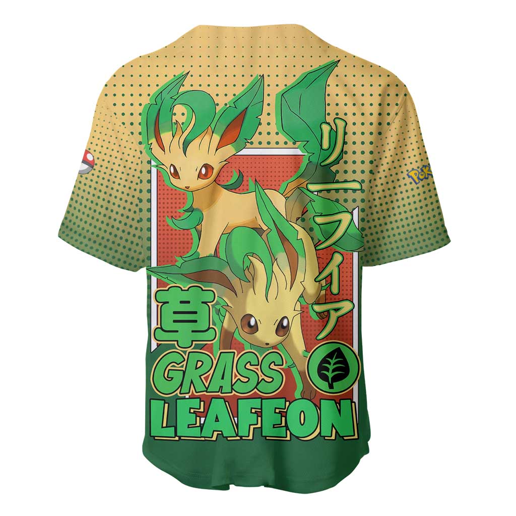 Leafeon Grass Power Nature Baseball Jersey Leafeon Grass Power Nature Baseball Jersey