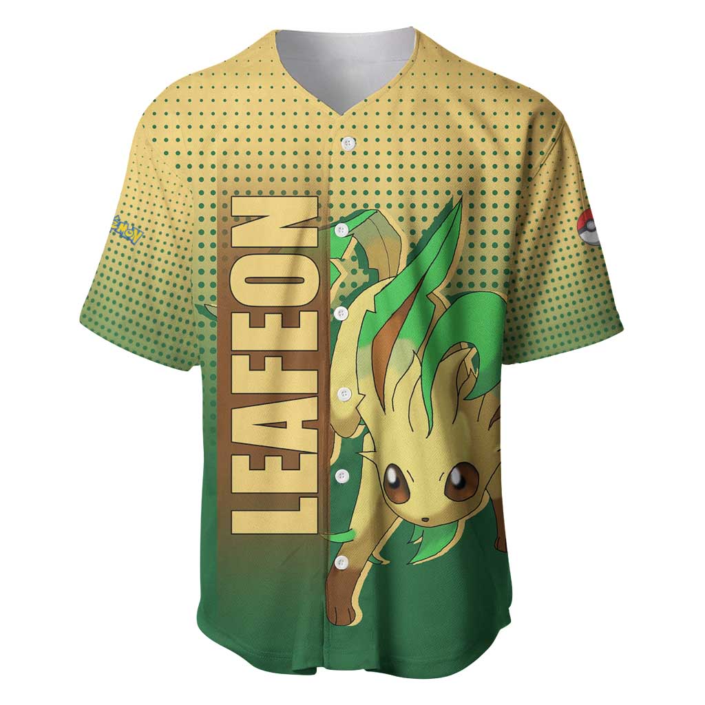 Leafeon Grass Power Nature Baseball Jersey Leafeon Grass Power Nature Baseball Jersey