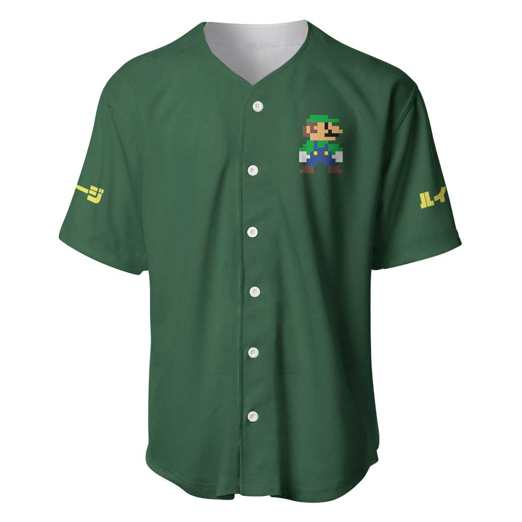 Luigi Mario Japan Baseball Jersey Luigi Mario Japan Baseball Jersey